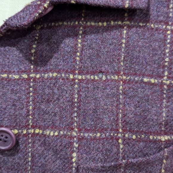 Faconnable Purple Plaid Women's Jacket - Picture 11 of 14